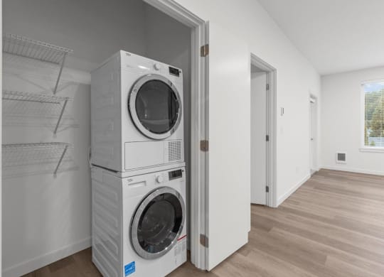 Sumner Mill Laundry Closet with Washer and Dryer