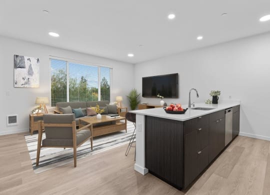 Sumner Mill Model Kitchen and Living Room