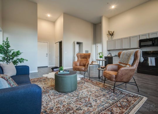 The Annex of Bozeman Model Living Room and Kitchen