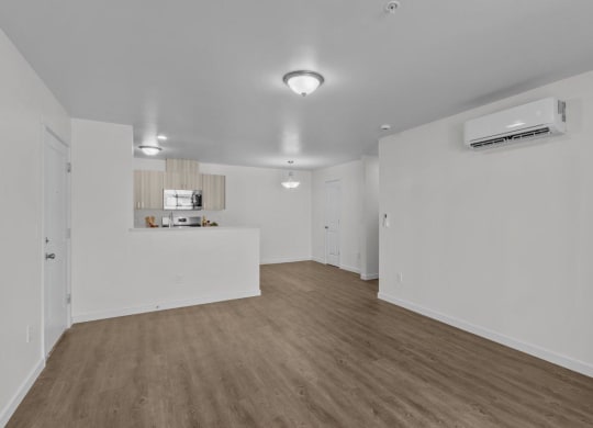 The Banks on Bradley Apartments in Richland, Washington Living Room and Kitchen