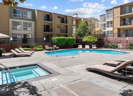 The Crest Pleasant Hill Apartments in California Pool and Hot Tub