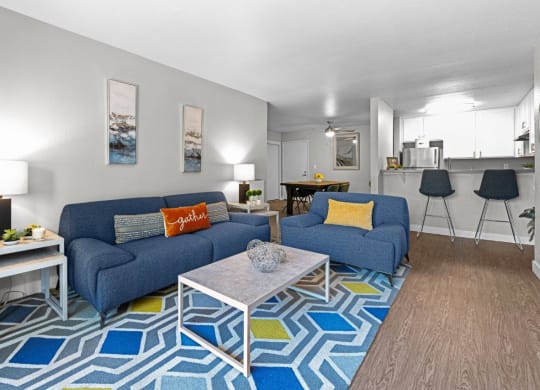 The Crest Pleasant Hill Apartments in California Model Living Room