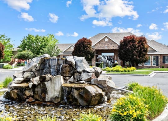 Clubhouse Exterior and Fountain at The Crossings at Chapel Hill, Pasco, WA, 99301