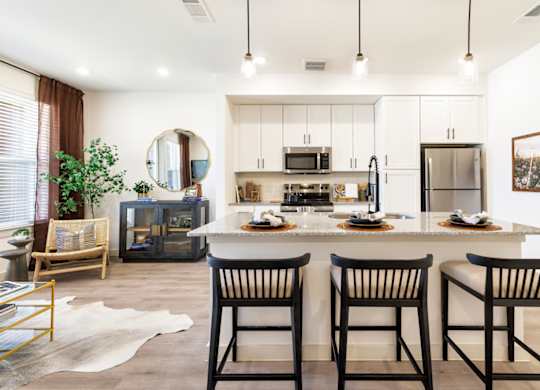 The Depot Apartments in Celina, Texas Kitchen with Island