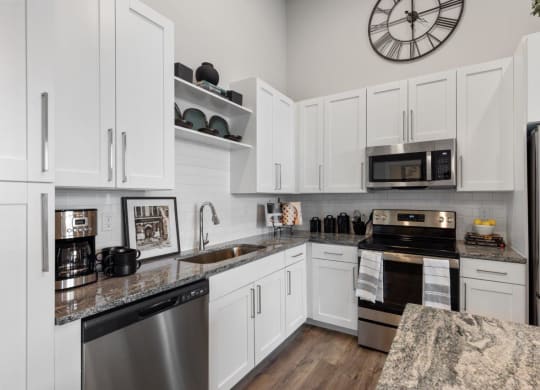 The Edison at Bozeman Gateway Apartments in Bozeman, Montana Model Kitchen with Island