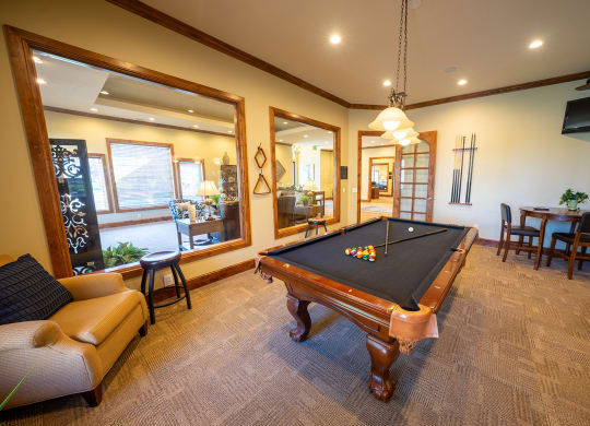 The Falls at Canyon Rim Apartments Clubhouse Billiards Table