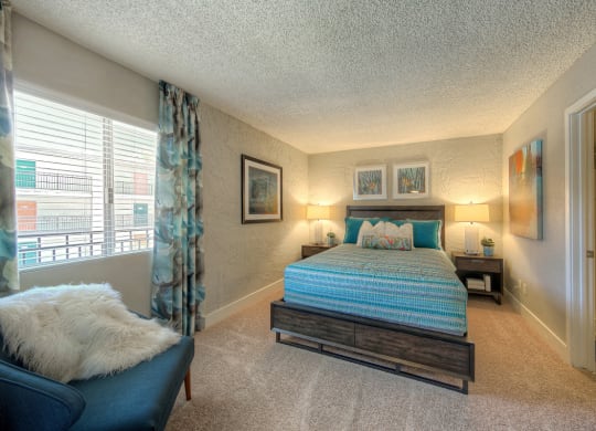 The Icon on Central Apartments in Phoenix, Arizona Model Bedroom