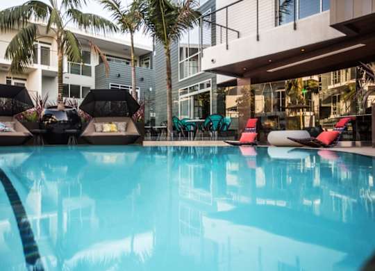 Vinz on Fairfax Apartments in Los Angeles, California Pool with Lounge Chairs