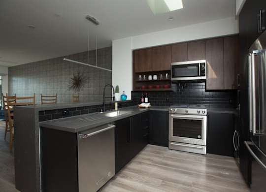 Vinz on Fairfax Apartments in Los Angeles, California Model Kitchen