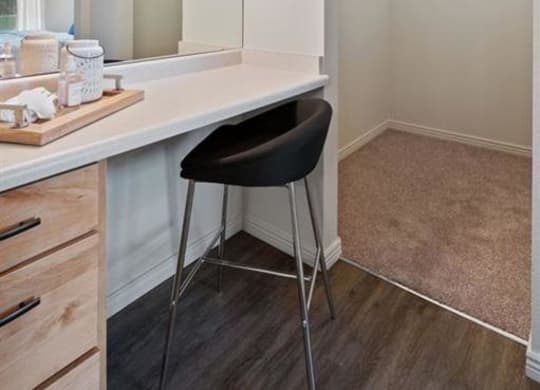 Bathroom with Vanity and Walk-In Closet at The Crossings at Chapel Hill, Pasco, WA