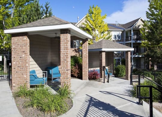 Covered Poolside Seating at The Crossings at Chapel Hill, Washington, 99301
