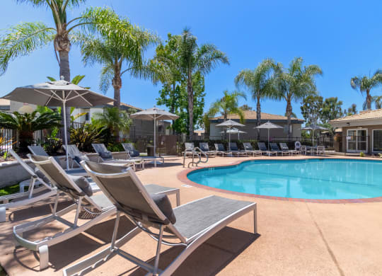 Waterstone at Murrieta Apartments in Murrieta, California Pool with Lounge Chairs
