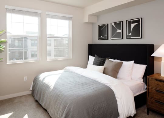 West End District Apartments in Beaverton, Oregon Model Bedroom