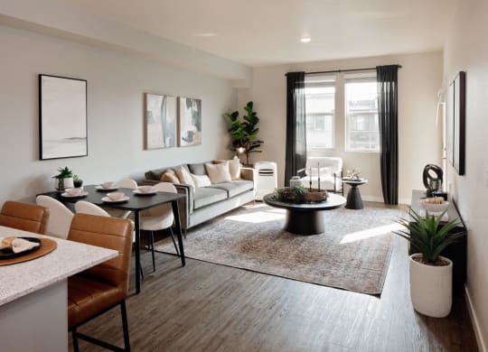 West End District Apartments in Beaverton, Oregon Model Living Room