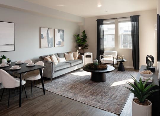 West End District Apartments in Beaverton, Oregon Model Living Room
