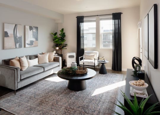 West End District Apartments in Beaverton, Oregon Model Living Room