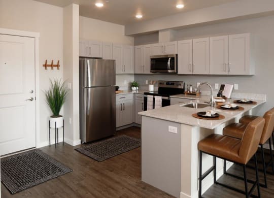 West End District Apartments in Beaverton, Oregon Model Kitchen