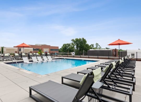 Alton Heights in Kansas City, Missouri Pool with Lounge Chairs