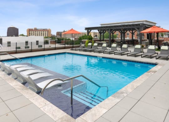 Alton Heights in Kansas City, Missouri Pool with Lounge Chairs