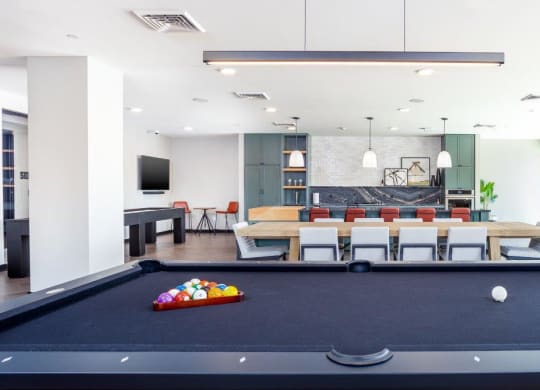 Alton Heights in Kansas City, Missouri Clubhouse Lounge with Pool Table