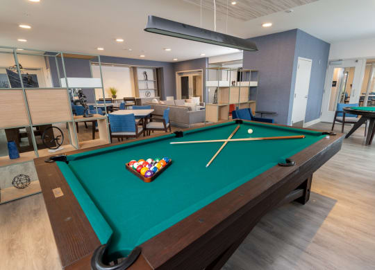 Zen Apartments Clubhouse with Billiards Table