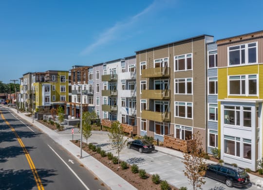 Outside front at Park77 Apartments, Cambridge, Massachusetts, 02138