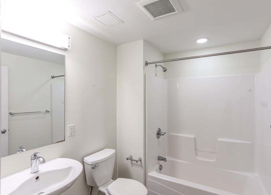 Spacious bathrooms at 7 Cameron Apartments, Massachusetts