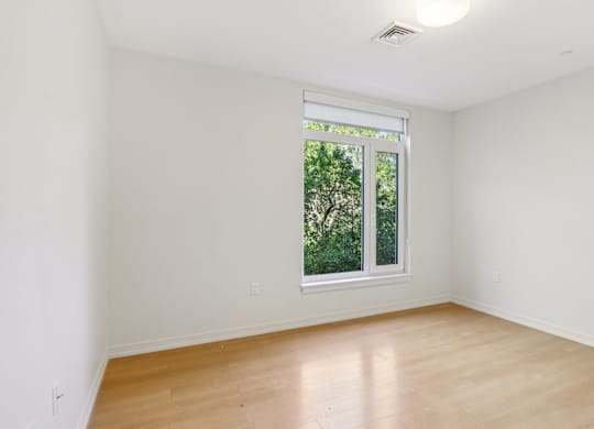 Spacious unfurnished bedroom at Park77 Apartments, Cambridge, Massachusetts
