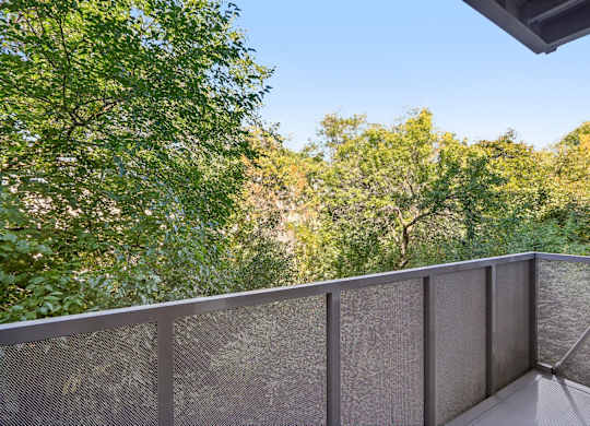 Balcony with railings at Park77 Apartments, Cambridge, MA