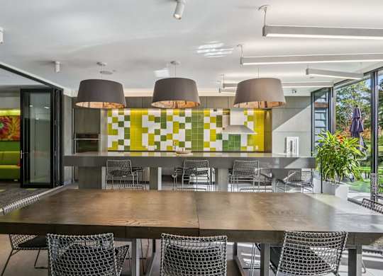 Wooden Dining table at Park77 Apartments, Cambridge, MA, 02138