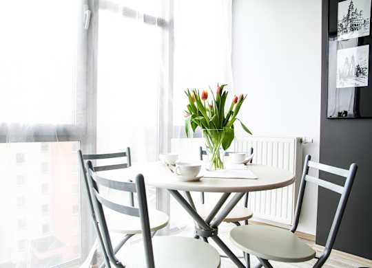 sun-filled breakfast nook
