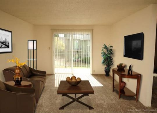 Cornell Woods Apartment Living Room & Furniture