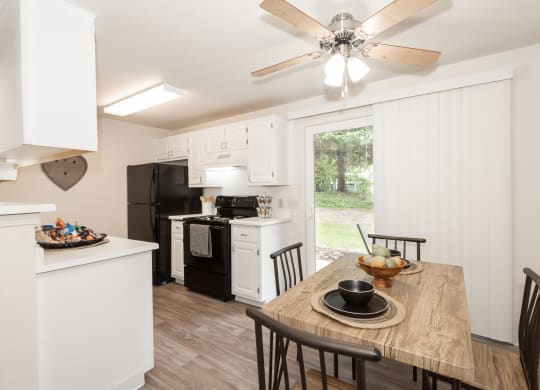 Creekside Village model updated kitchen and dining room