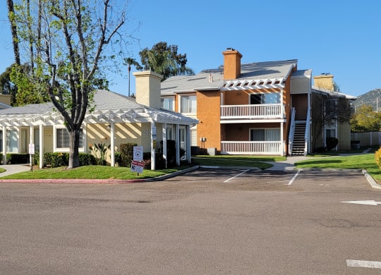 View for enterance at The Cove at Bear Valley in Escondido, California.