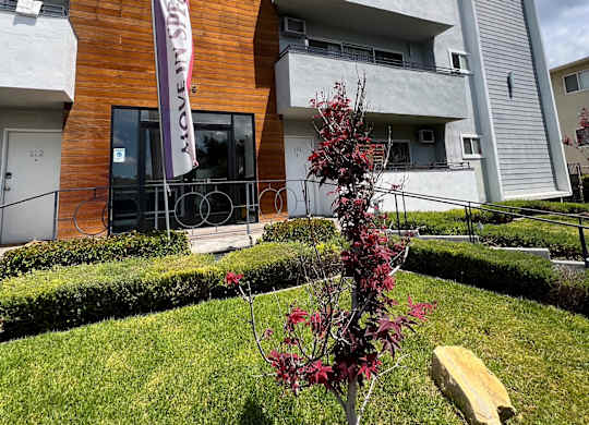 View of The Carlton Apartment building in Hollywood, California.