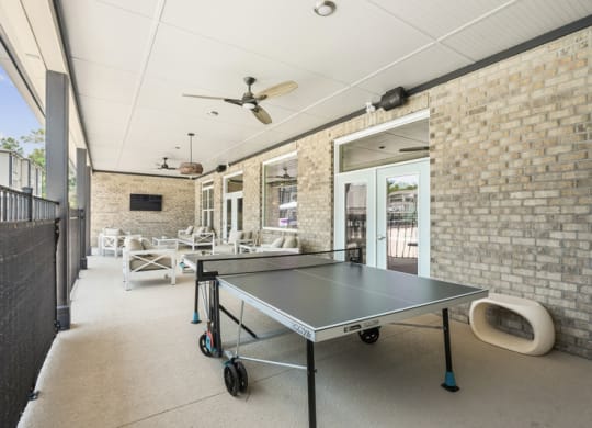 the preserve at ballantyne commons resident game room with ping pong table