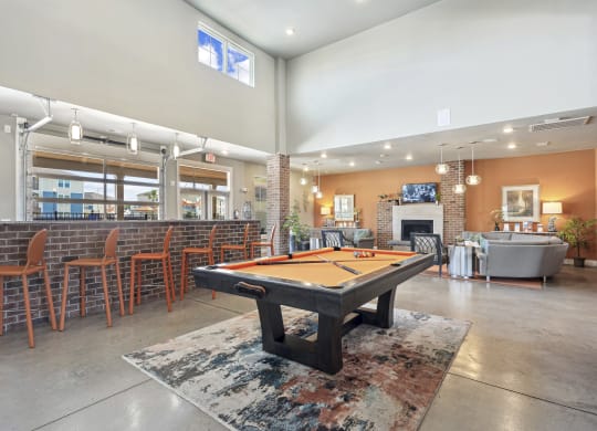 the preserve at ballantyne commons pool table and seating area
