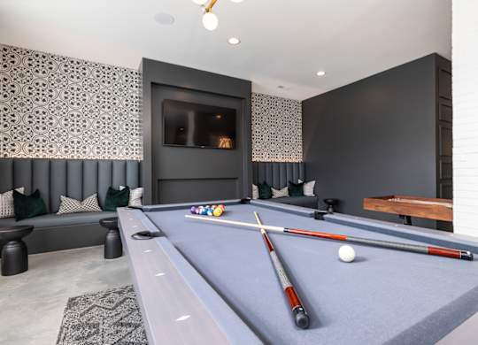 Clubroom with pool table