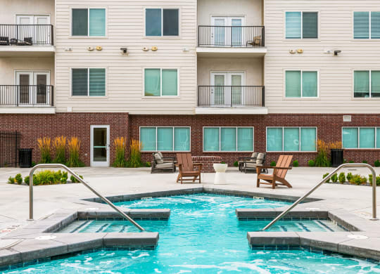 our apartments showcase an unique swimming pool