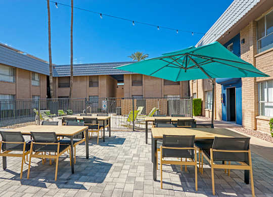 Relaxing Poolside Environment at Agave Apartments, Tempe