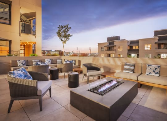 outdoor lounge area