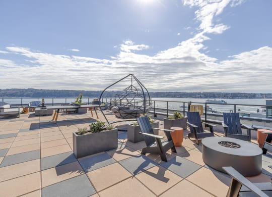 a view of the roof deck at Marina Square, Bremerton, Washington 98337
