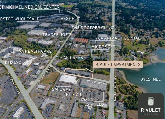 a map of silverdale at Rivulet, Washington, 98383