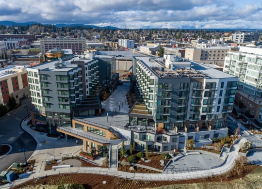 Aerial View Of Community at Marina Square, Washington