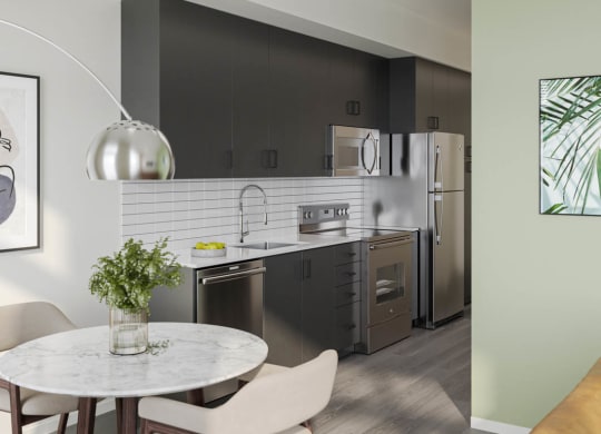 a kitchen or kitchenette at locale dallas victory park at Rivulet, Washington, 98383
