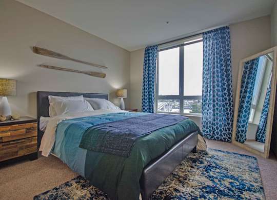 Bedroom at Spyglass Hill Apartments, Bremerton, Washington