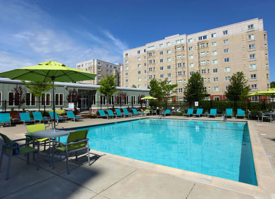 HighPoint Apartments Pool and Outdoor Living, Movies, and BBQ, Quincy MA
