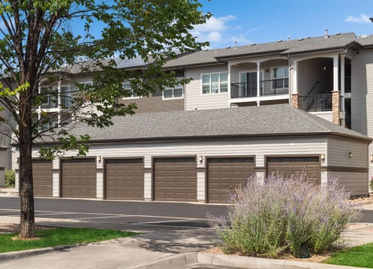 detached garages at Carrick Bend apartments in Northglenn, CO