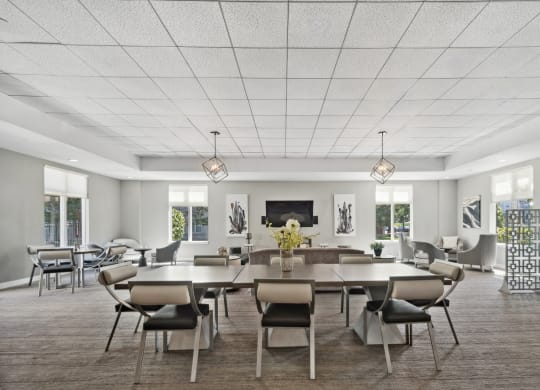 resident social lounge at HighPoint apartments