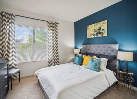 spacious bedroom at Carrick Bend luxury apartments